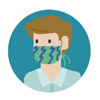 Person Wearing Face Mask Icon
