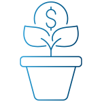 Potted Plant growing icon