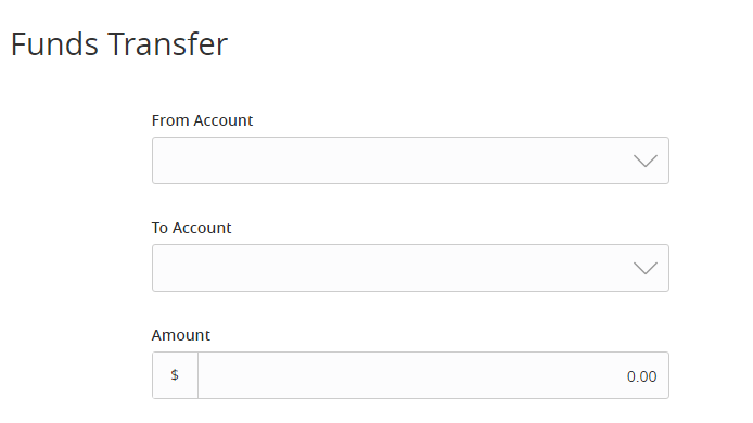 Funds Transfer Screen