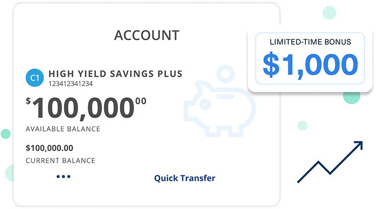 High Yield Savings Plus | Open an Account | $1,000 Limited-Time Bonus