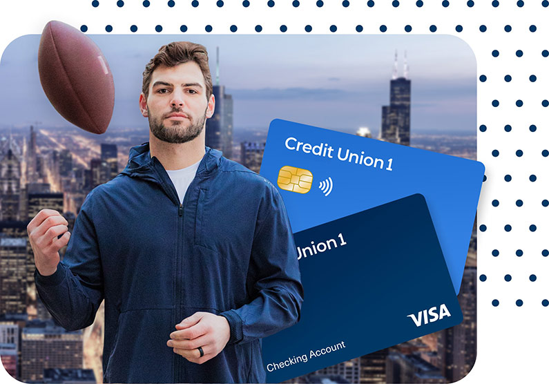 Cole Kmet + Credit Union 1