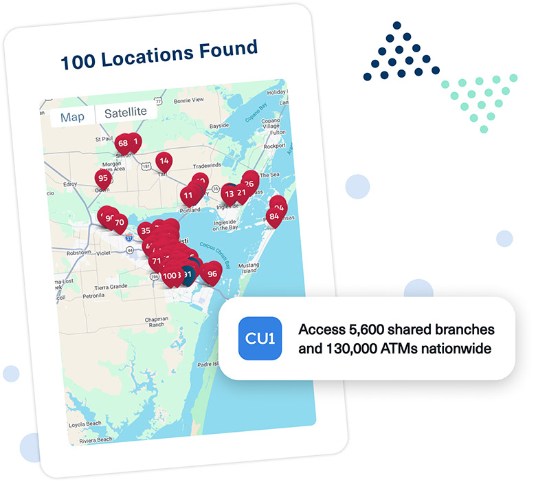 Access 5,600 shared branches and 130,000 ATMs nationwide