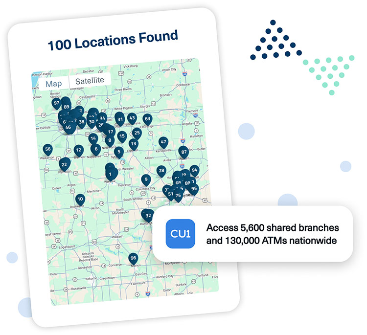Access 5,600 shared branches and 130,000 ATMs nationwide
