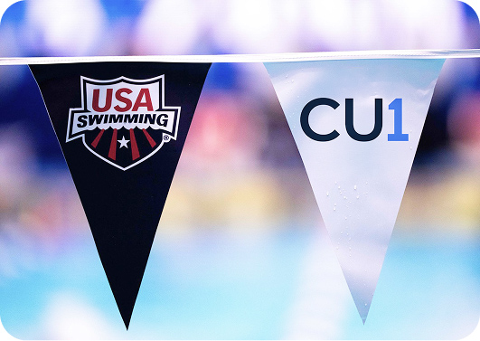 USA Swimming & CU1 flags