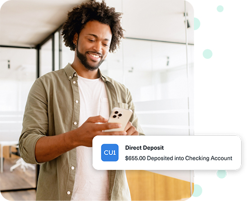 CU1 | Direct Deposit: $655.00 Deposited into Checking Account