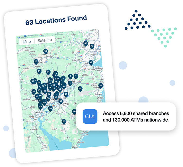 Access 5,600 shared branches and 130,000 ATMs nationwide